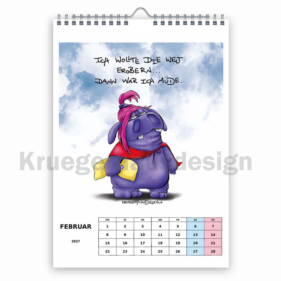 Monsterkalender 2027 A3 – Kruegerhausdesign Wandkalender | Vorbestellung