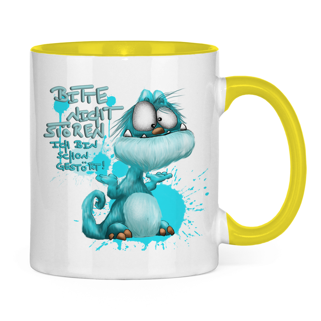 Tasse zweifarbig Bitte nicht stören! Ich bin schon gestört!