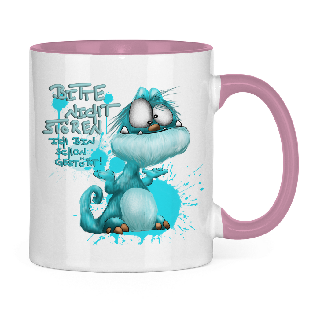 Tasse zweifarbig Bitte nicht stören! Ich bin schon gestört!