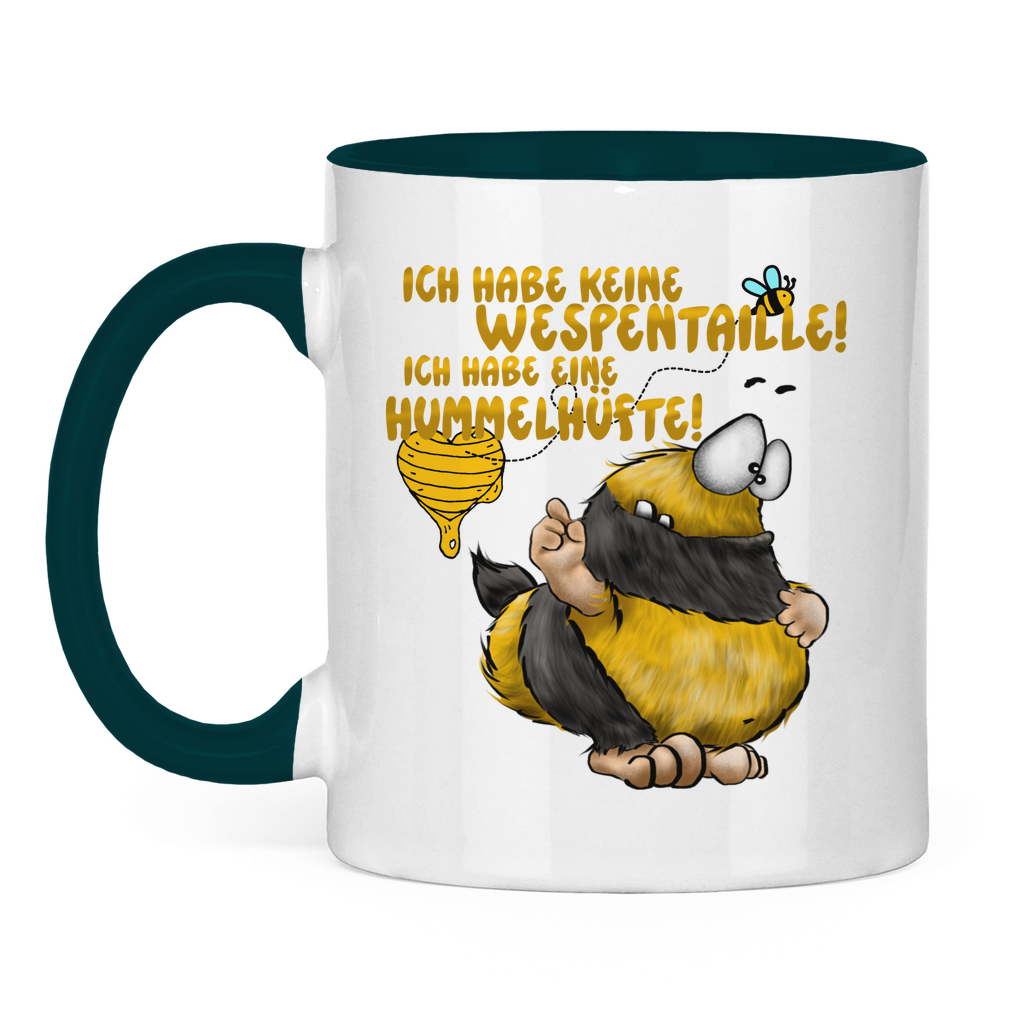 Tasse zweifarbig Ich habe keine Wespentaille! Ich habe eine Hummelhüfte!