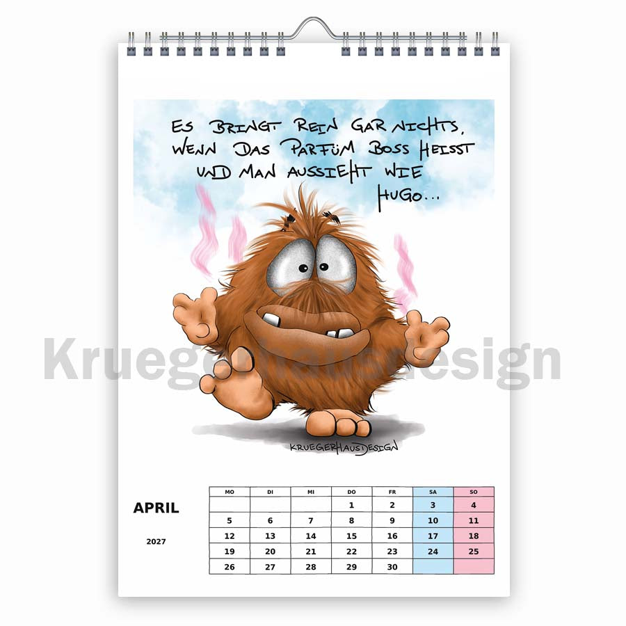Monsterkalender 2027 A3 – Kruegerhausdesign Wandkalender | Vorbestellung