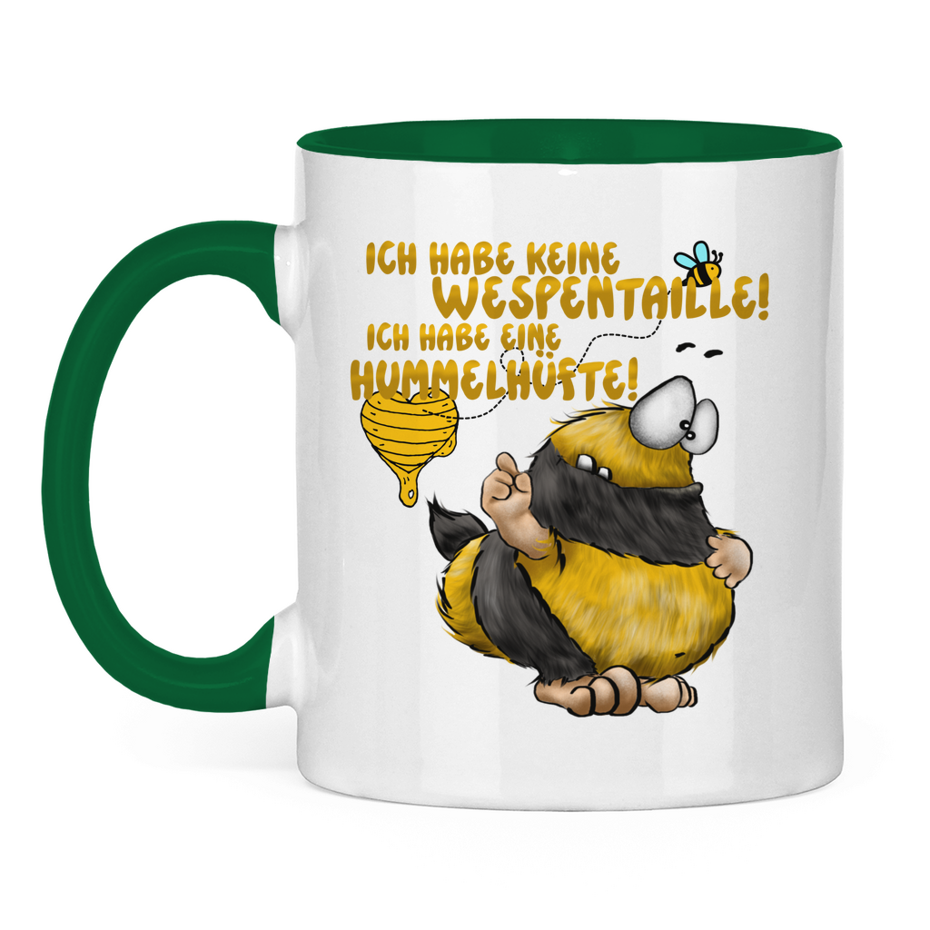 Tasse zweifarbig Ich habe keine Wespentaille! Ich habe eine Hummelhüfte!