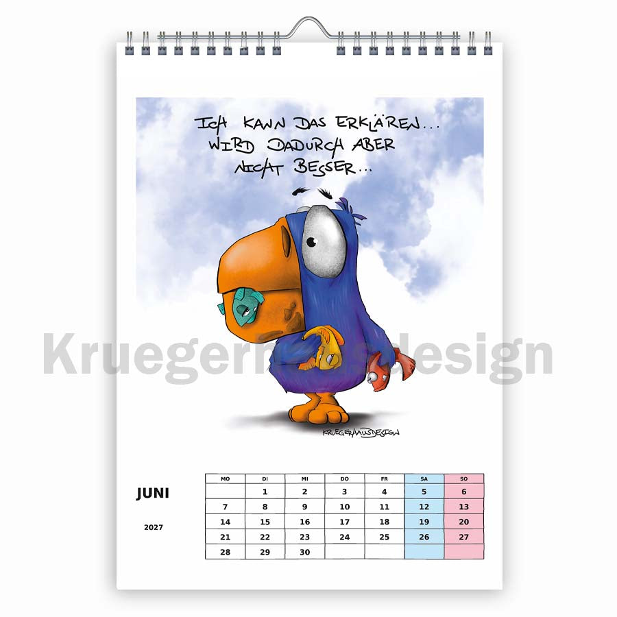Monsterkalender 2027 A3 – Kruegerhausdesign Wandkalender | Vorbestellung
