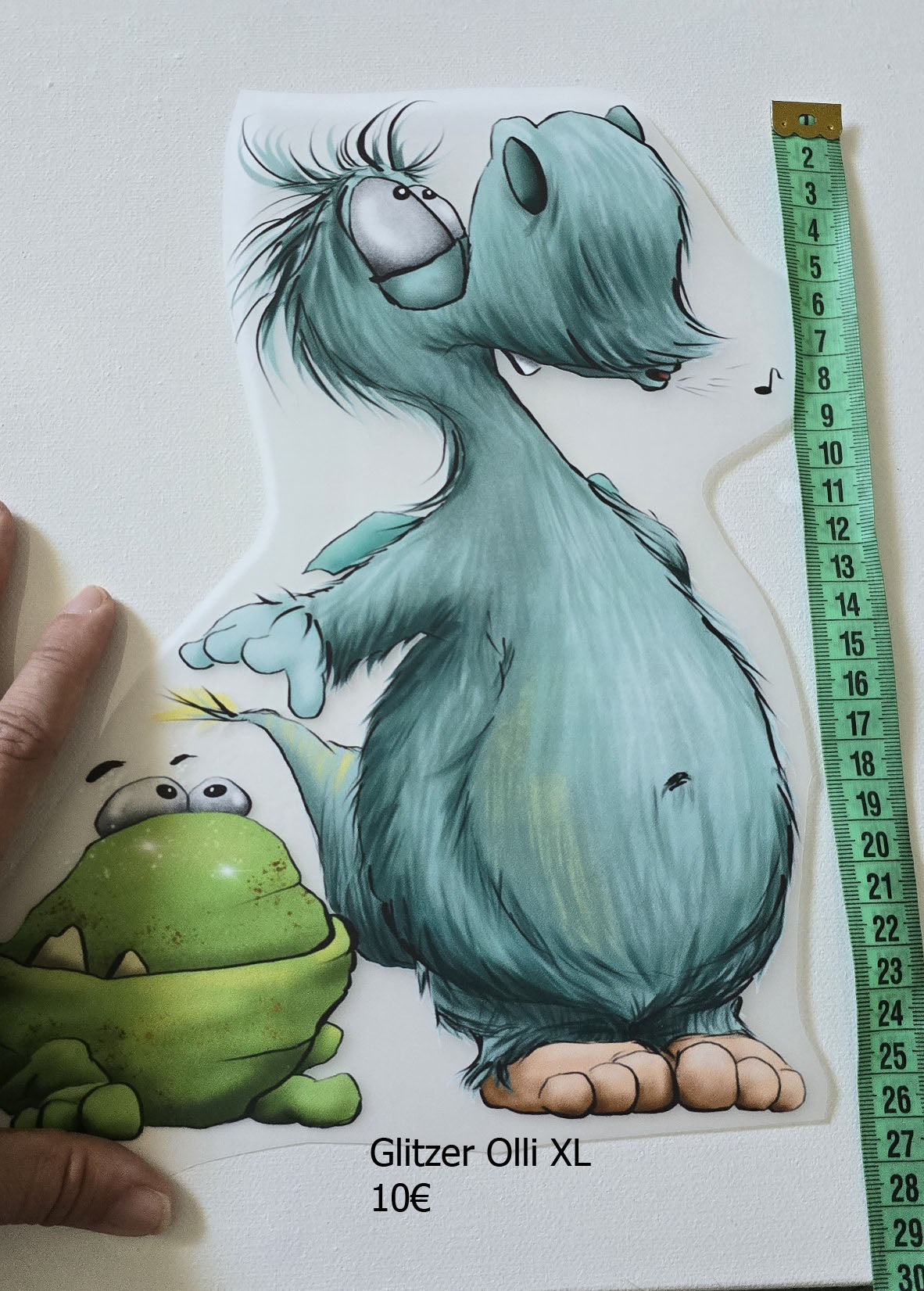Bügelbild Kruegerhausdesign Monster Glitzer Olli