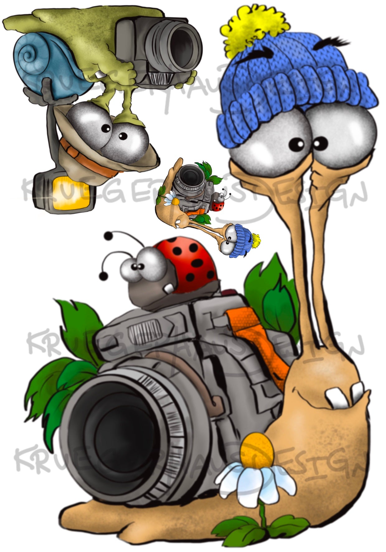 Naturfotografen Schnecken Bügelbilder – A4 & A5 Design 8 | 48h Vorbestellung | Versandkostenfrei
