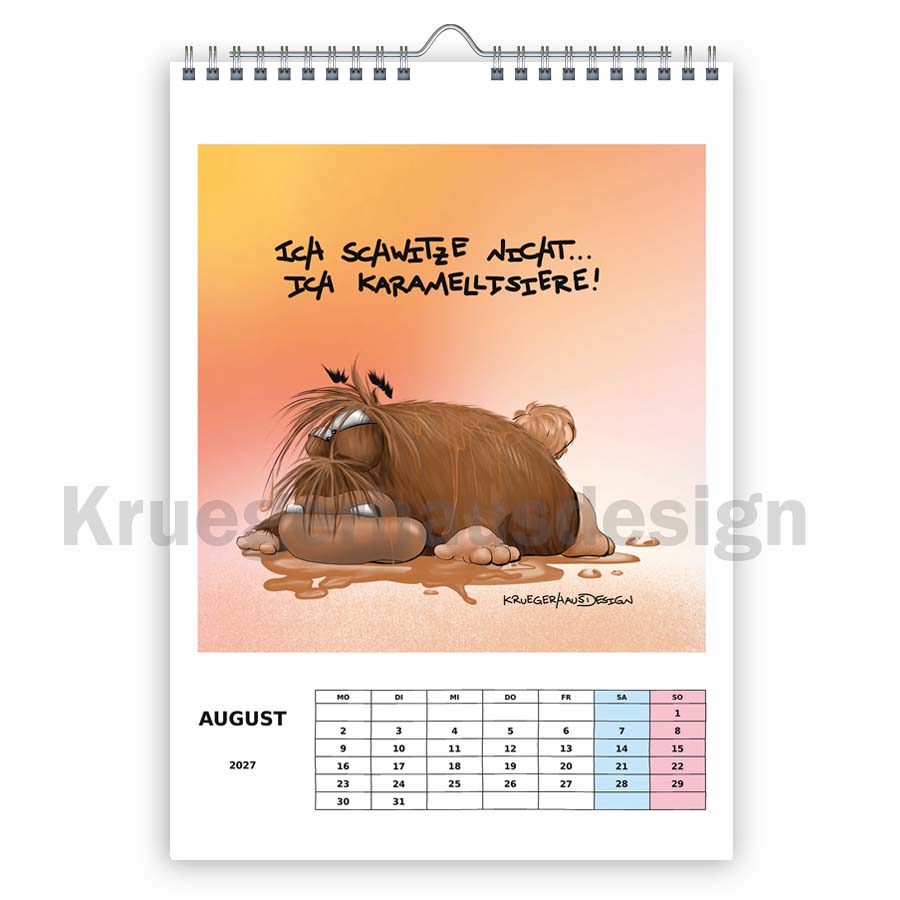 Monsterkalender 2027 A3 – Kruegerhausdesign Wandkalender | Vorbestellung