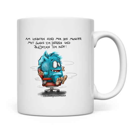 Tasse Am liebsten sind mir die Monster mit Sonne im Herzen und...