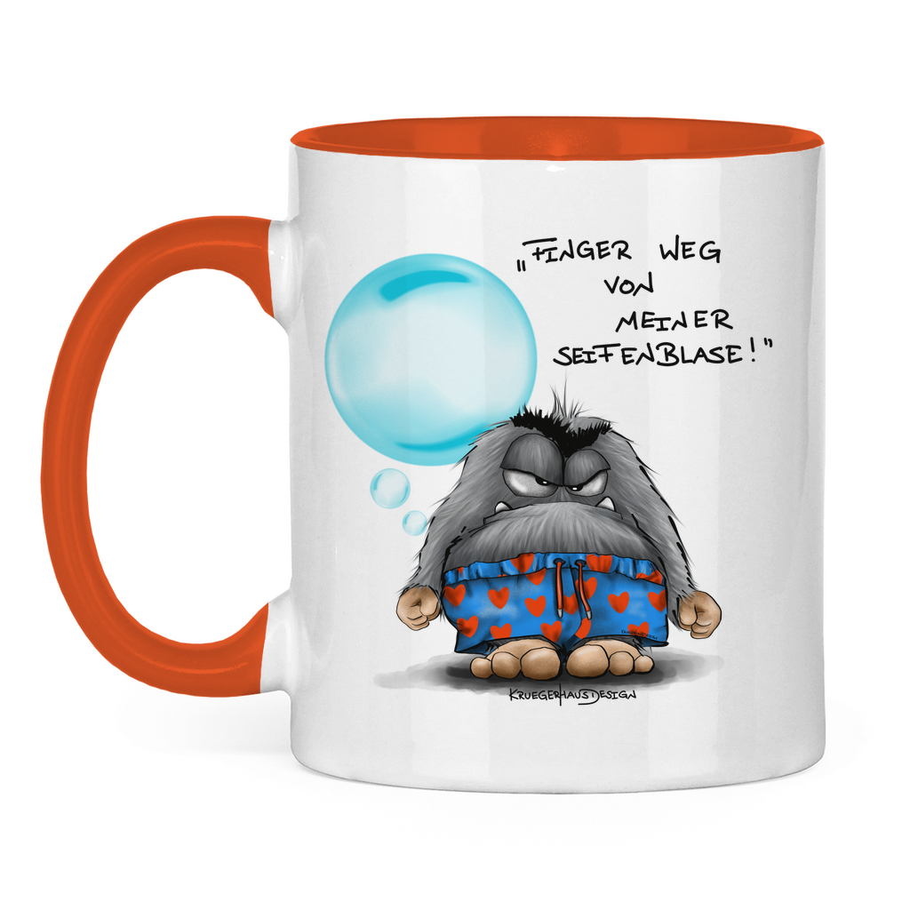 Tasse zweifarbig Finger weg von meiner Seifenblase!
