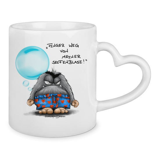 Tasse mit Herzhenkel Finger weg von meiner Seifenblase!