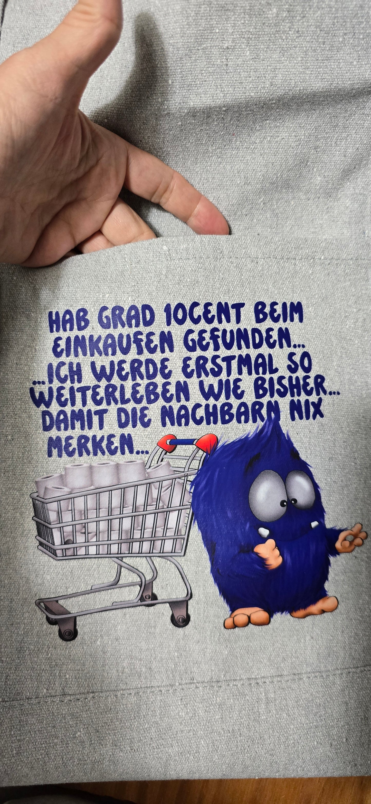 10 Cent gefunden Tote Bag – Lustige nachhaltige Canvas Tasche mit Spruch, limitiert nur für April