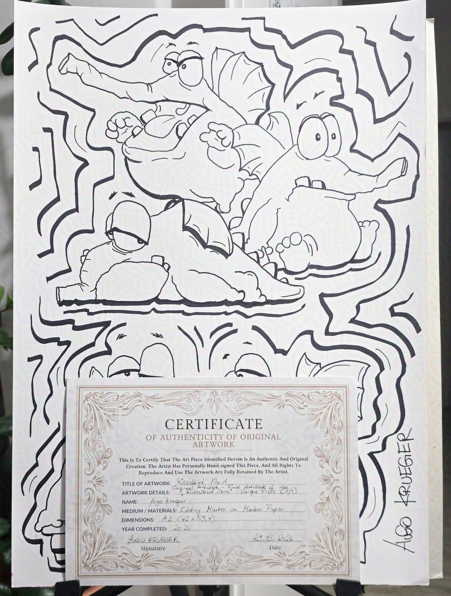 Rüsselbert No. 1 – Original Artwork (1/1) | A2 | Hugo Krueger