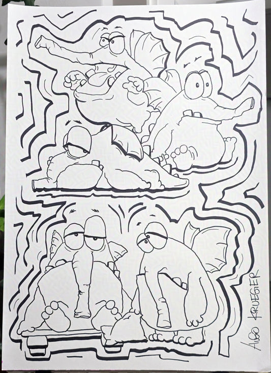 Rüsselbert No. 1 – Original Artwork (1/1) | A2 | Hugo Krueger