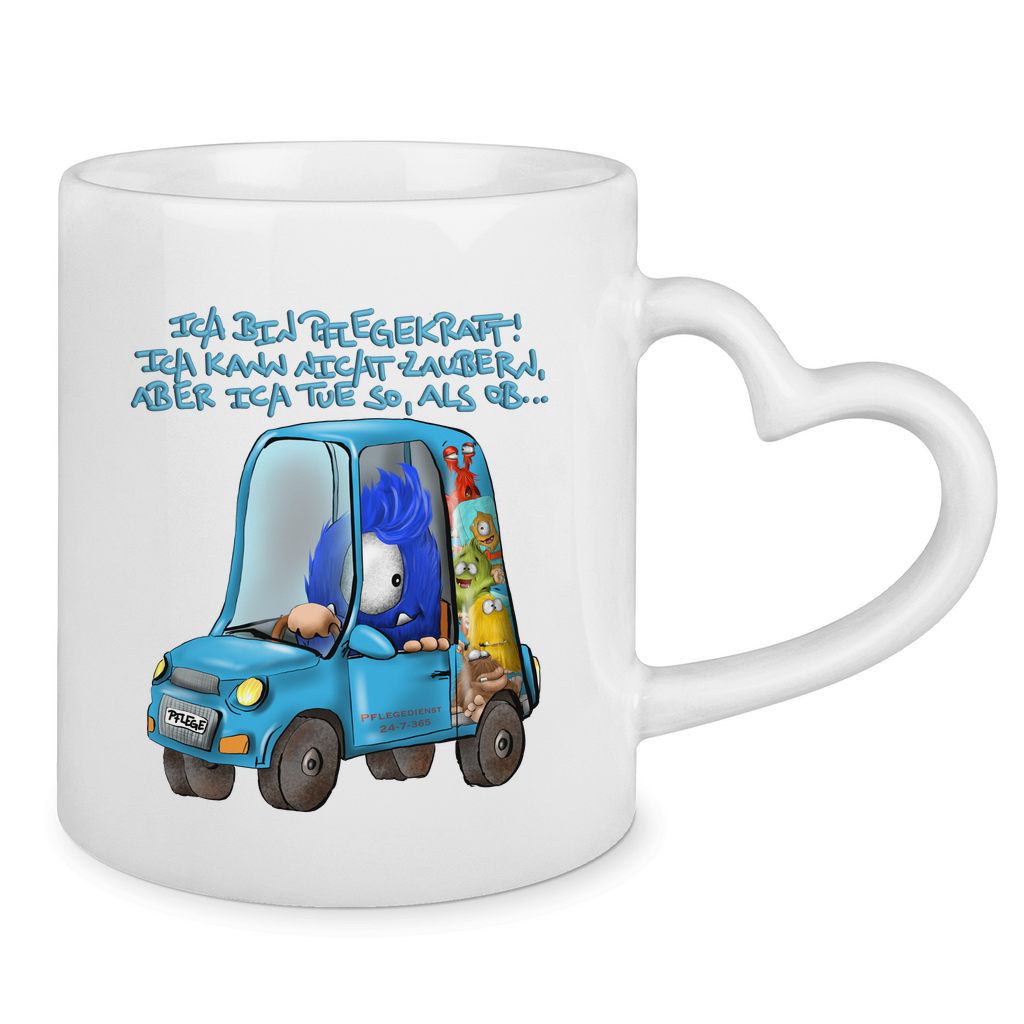 Tasse mit Herzhenkel Ich bin Pflegekraft! Ich kann nicht zaubern, aber ich tue…