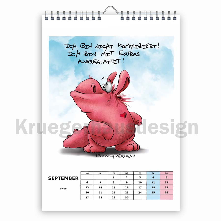 Monsterkalender 2027 A3 – Kruegerhausdesign Wandkalender | Vorbestellung