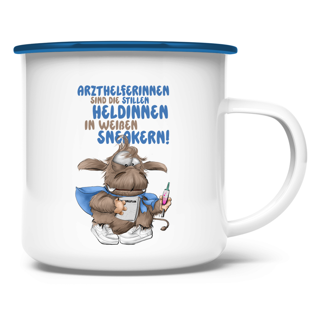 Emaille Tasse Arzthelferinnen sind die stillen Heldinnen in weißen …