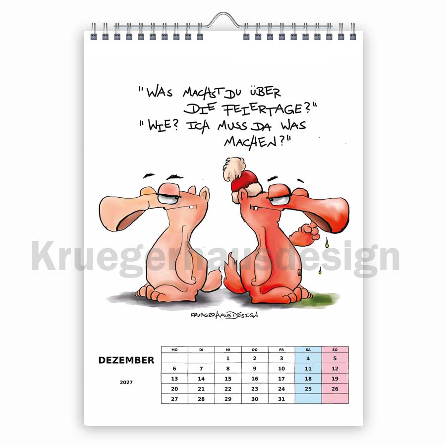Monsterkalender 2027 A3 – Kruegerhausdesign Wandkalender | Vorbestellung