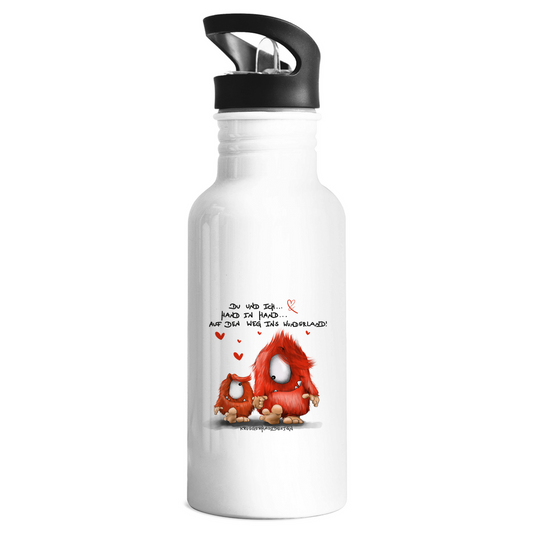 Edelstahl-Trinkflasche Du und ich... Hand in Hand.. Auf den Weg ins Wunderland!