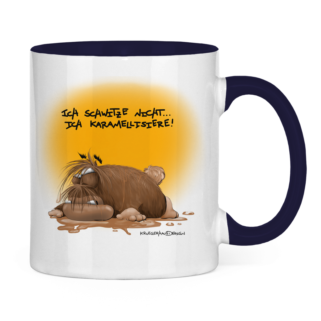 Tasse zweifarbig Ich schwitze nicht… ich karamellisiere!