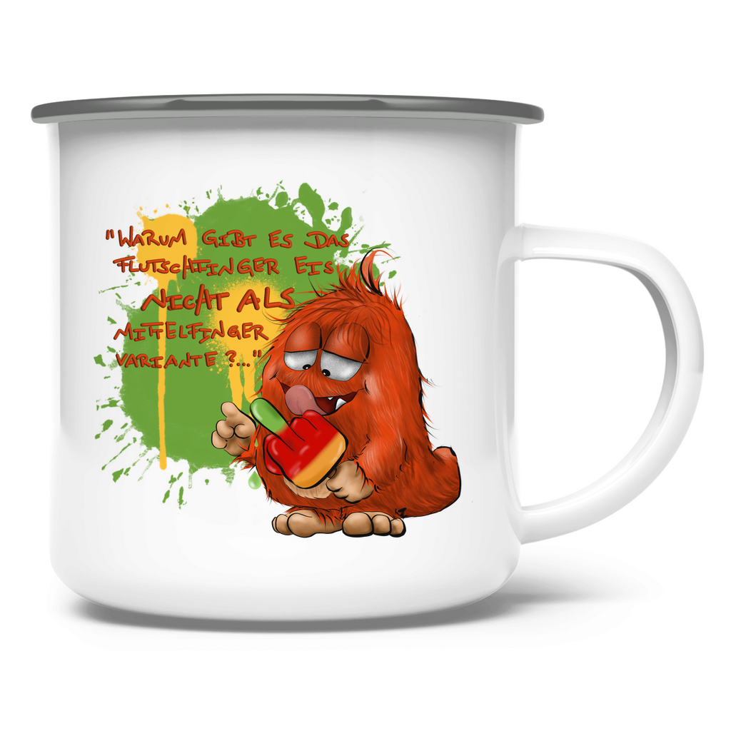 Emaille Tasse Warum gibt es das Flutschfinger Eis nicht als Mittelfinger ?
