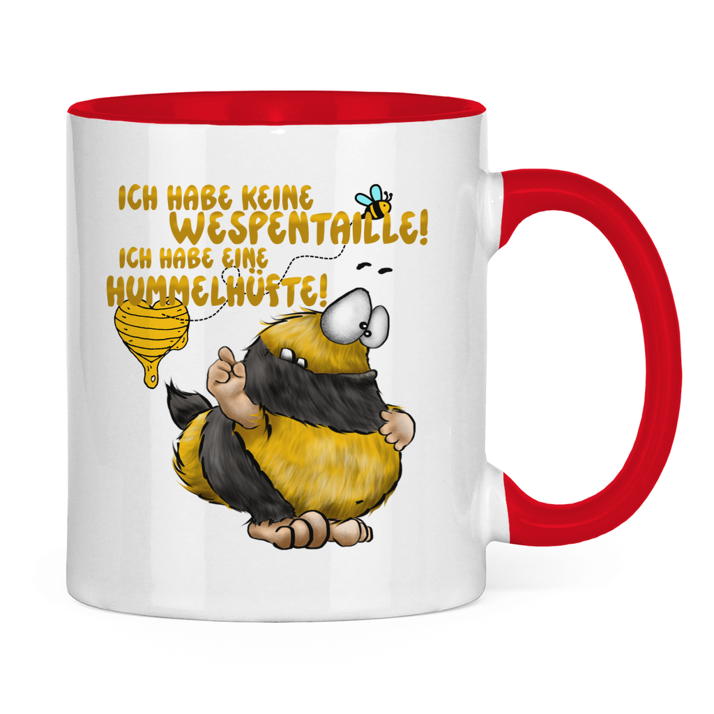 Tasse zweifarbig Ich habe keine Wespentaille! Ich habe eine Hummelhüfte!
