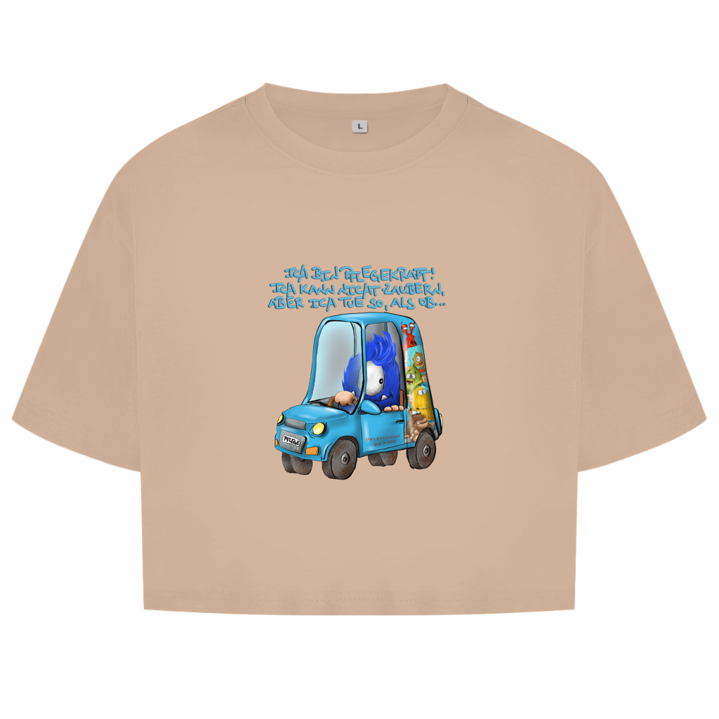 Damen Oversize Crop Top Ich bin Pflegekraft! Ich kann nicht zaubern, aber ich tue…