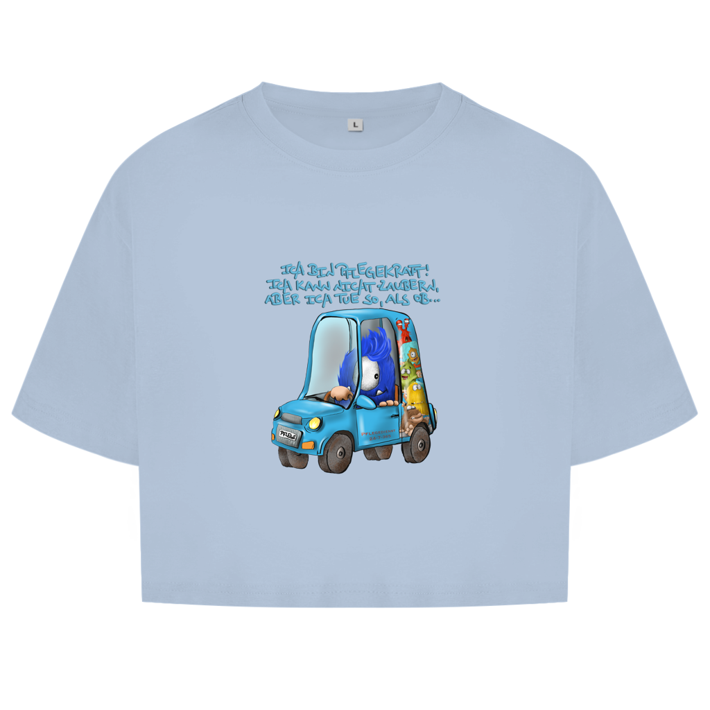 Damen Oversize Crop Top Ich bin Pflegekraft! Ich kann nicht zaubern, aber ich tue…