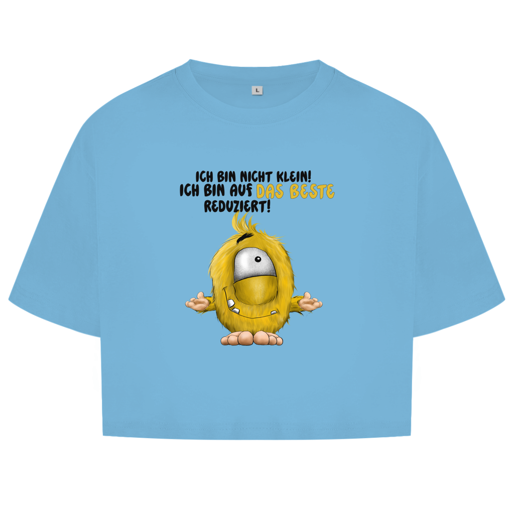 Damen Oversize Crop Top Ich bin nicht klein! Ich bin auf das Beste reduziert!