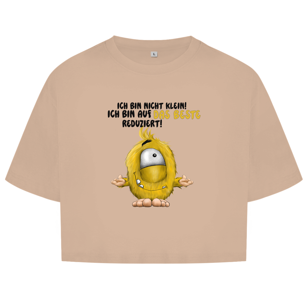 Damen Oversize Crop Top Ich bin nicht klein! Ich bin auf das Beste reduziert!