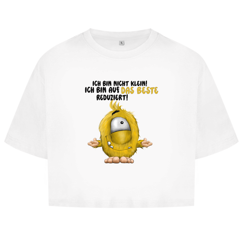 Damen Oversize Crop Top Ich bin nicht klein! Ich bin auf das Beste reduziert!