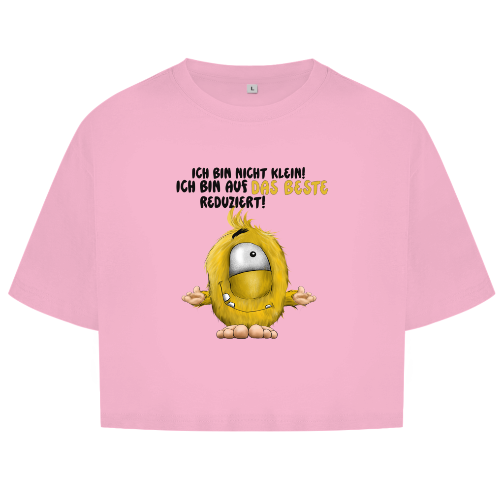 Damen Oversize Crop Top Ich bin nicht klein! Ich bin auf das Beste reduziert!