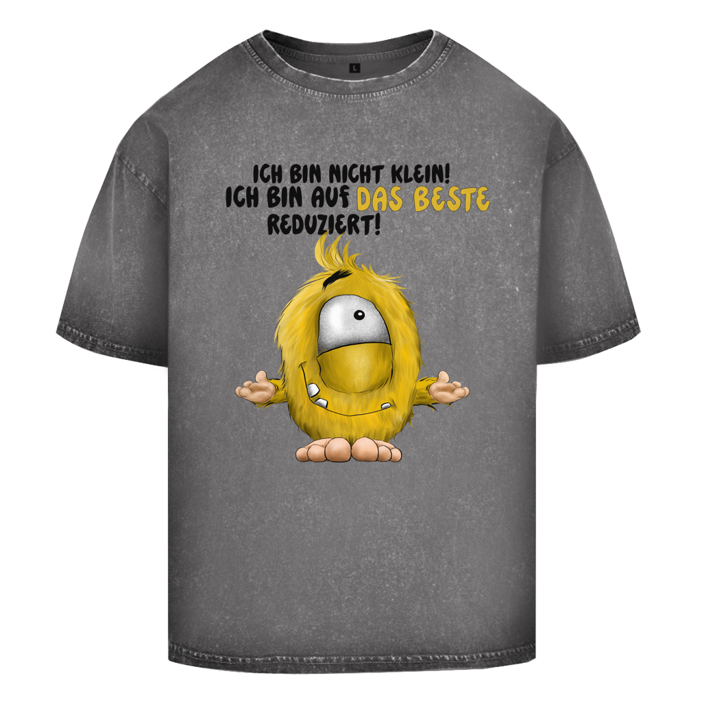 Oversize Washed T-Shirt Ich bin nicht klein! Ich bin auf das Beste reduziert!