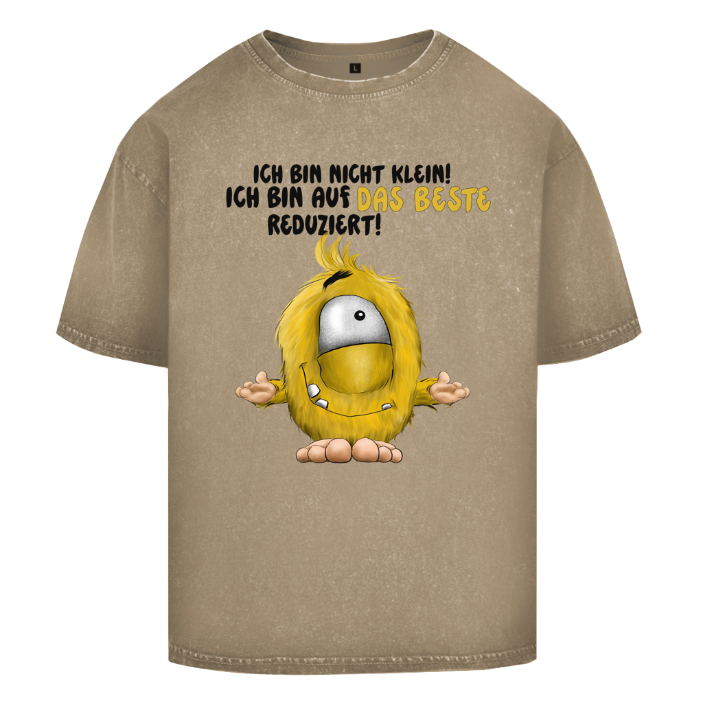 Oversize Washed T-Shirt Ich bin nicht klein! Ich bin auf das Beste reduziert!
