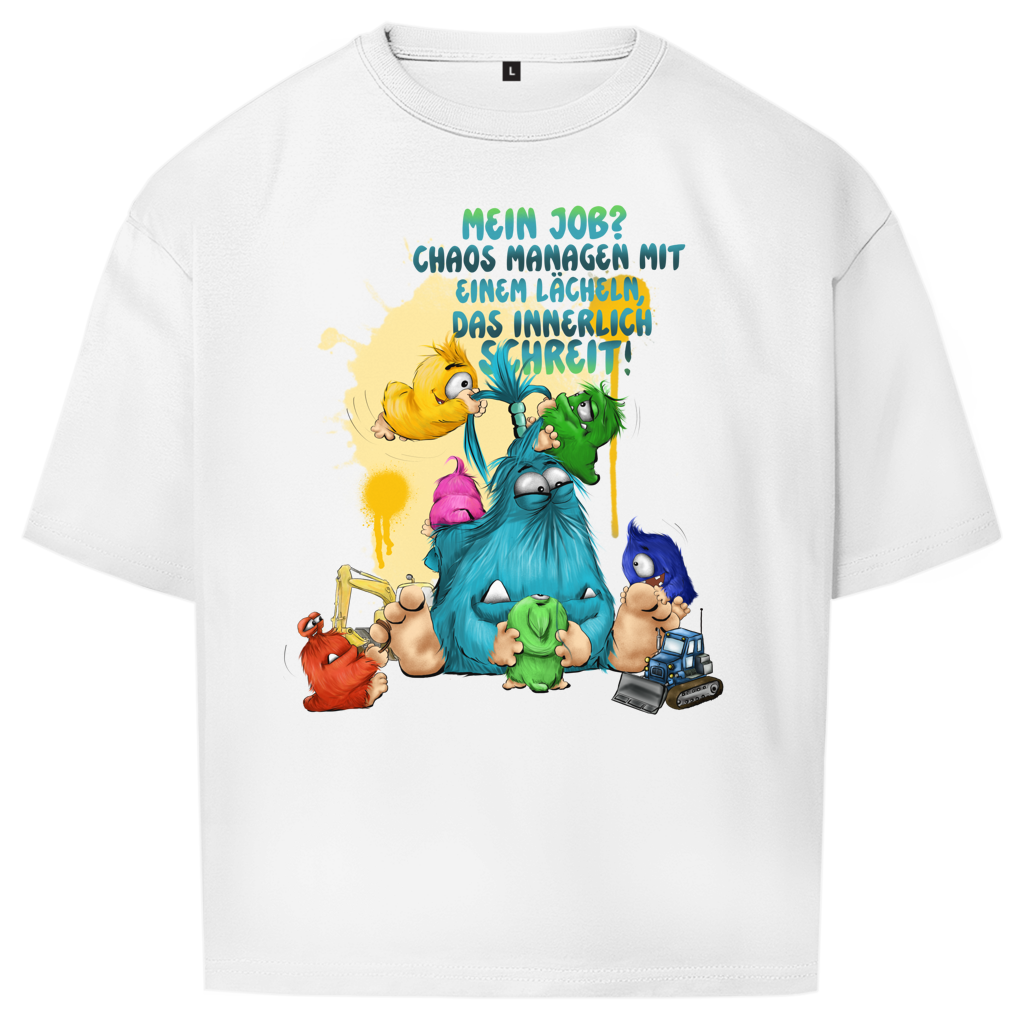 Oversize T-Shirt Mein Job?  Hals managen mit einem Lächeln, das innerlich…
