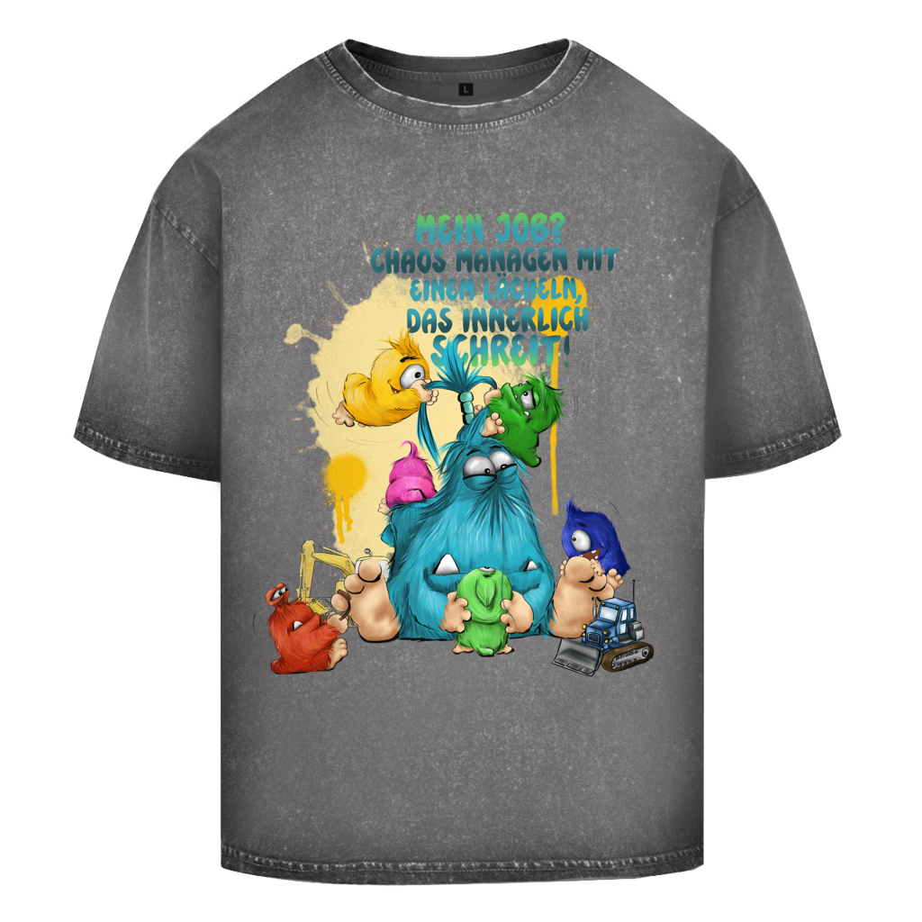 Oversize Washed T-Shirt Mein Job?  Hals managen mit einem Lächeln, das innerlich…