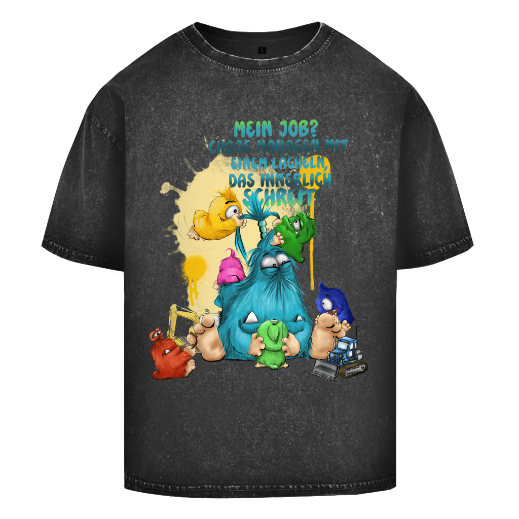 Oversize Washed T-Shirt Mein Job?  Hals managen mit einem Lächeln, das innerlich…