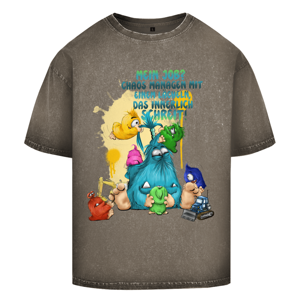 Oversize Washed T-Shirt Mein Job?  Hals managen mit einem Lächeln, das innerlich…