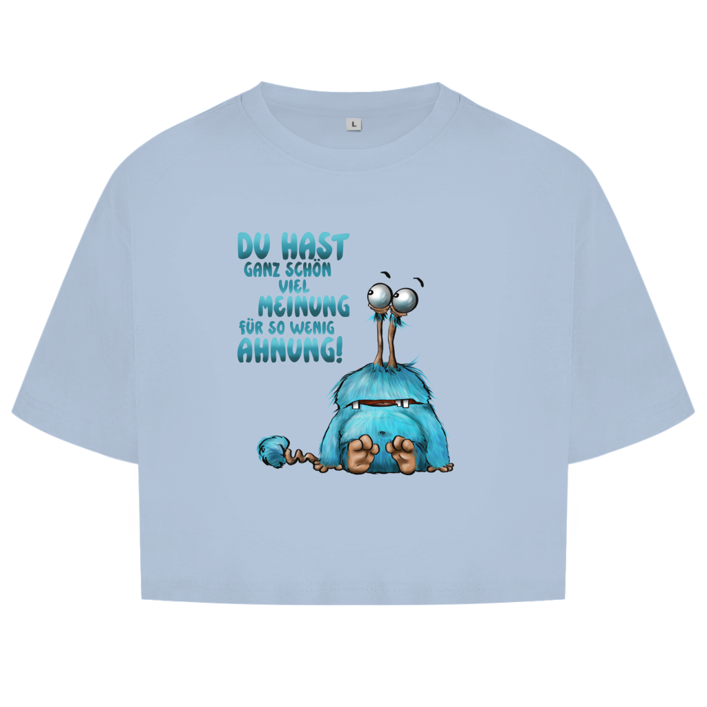 Damen Oversize Crop Top Du hast ganz schön viel Meinung für so wenig Ahnung!
