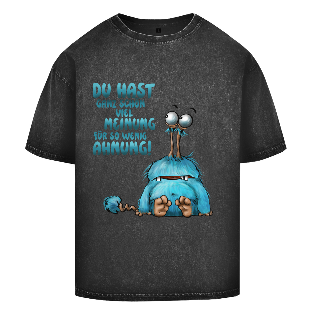 Oversize Washed T-Shirt Du hast ganz schön viel Meinung für so wenig Ahnung!