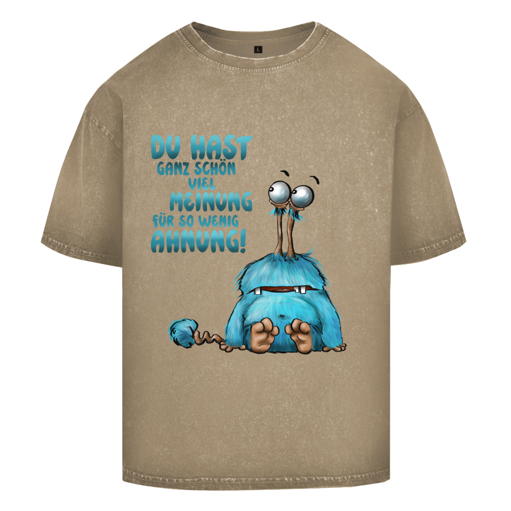 Oversize Washed T-Shirt Du hast ganz schön viel Meinung für so wenig Ahnung!