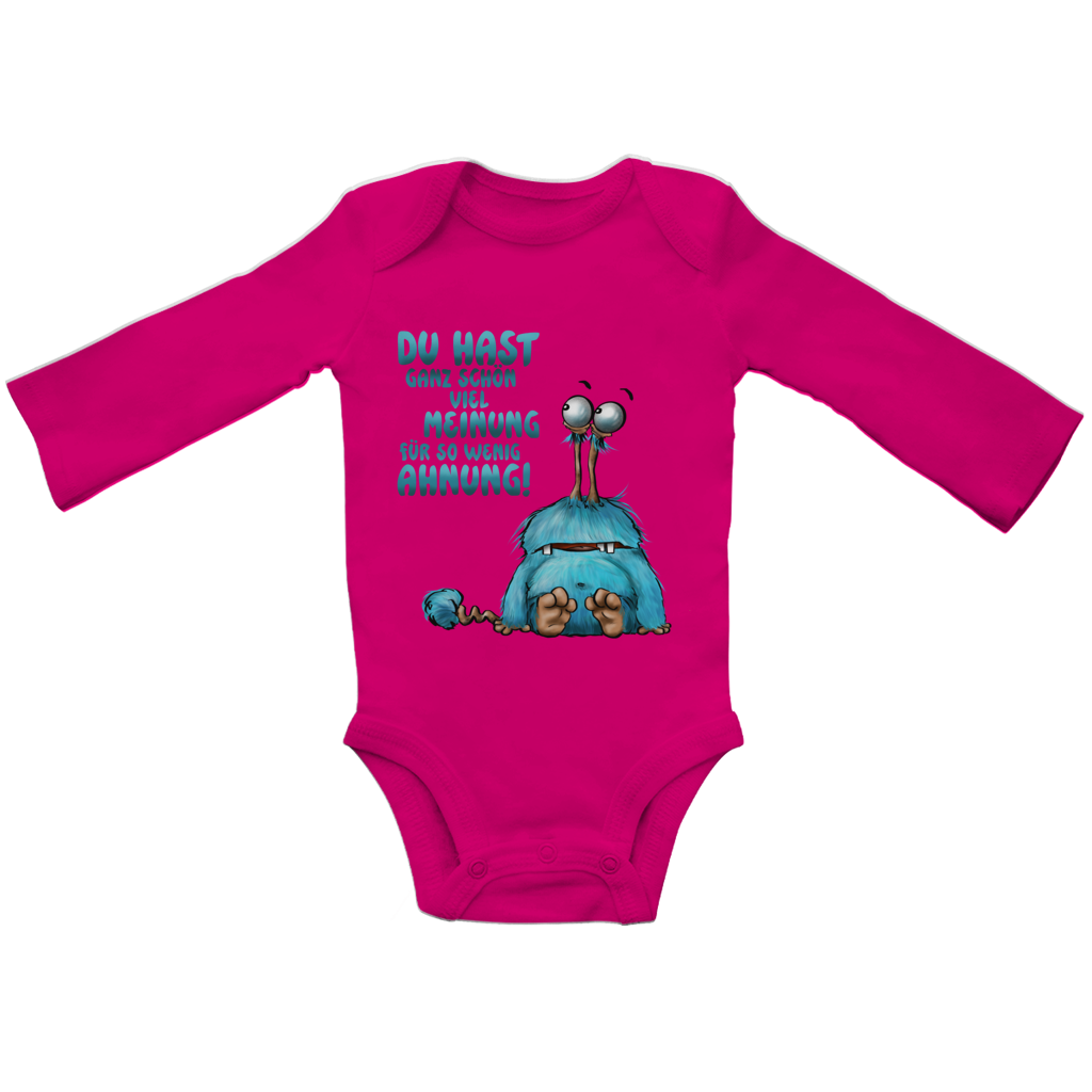 Baby Bio Bodysuite Langarm Du hast ganz schön viel Meinung für so wenig Ahnung!