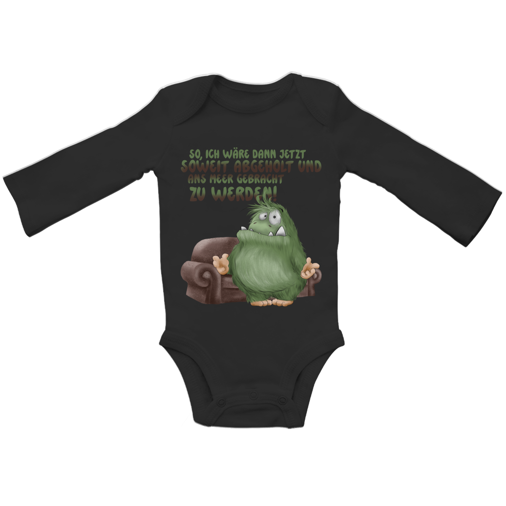 Baby Bio Bodysuite Langarm So, ich wäre dann jetzt soweit abgeholt und an Meer gebracht