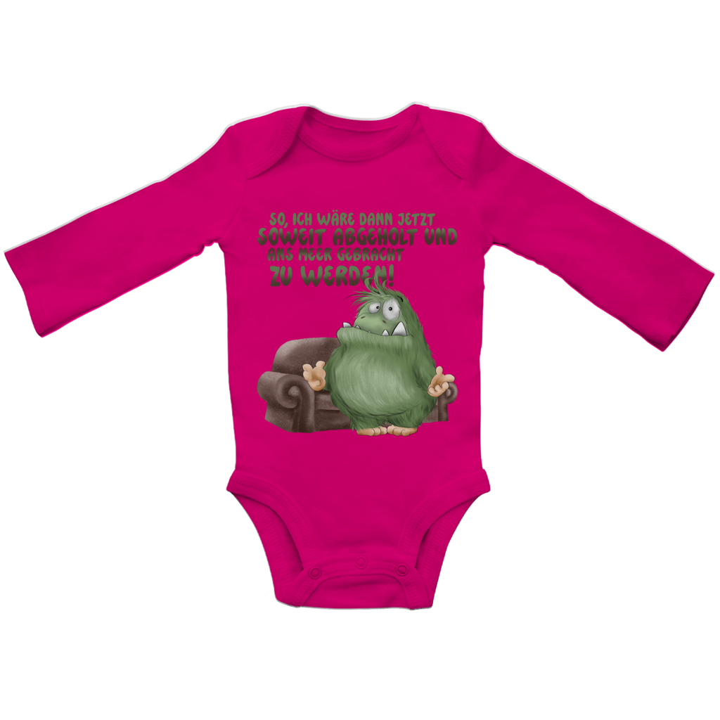Baby Bio Bodysuite Langarm So, ich wäre dann jetzt soweit abgeholt und an Meer gebracht