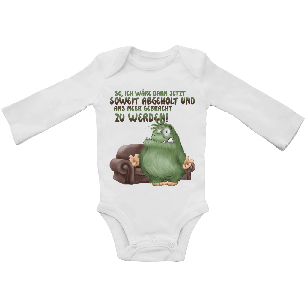 Baby Bio Bodysuite Langarm So, ich wäre dann jetzt soweit abgeholt und an Meer gebracht