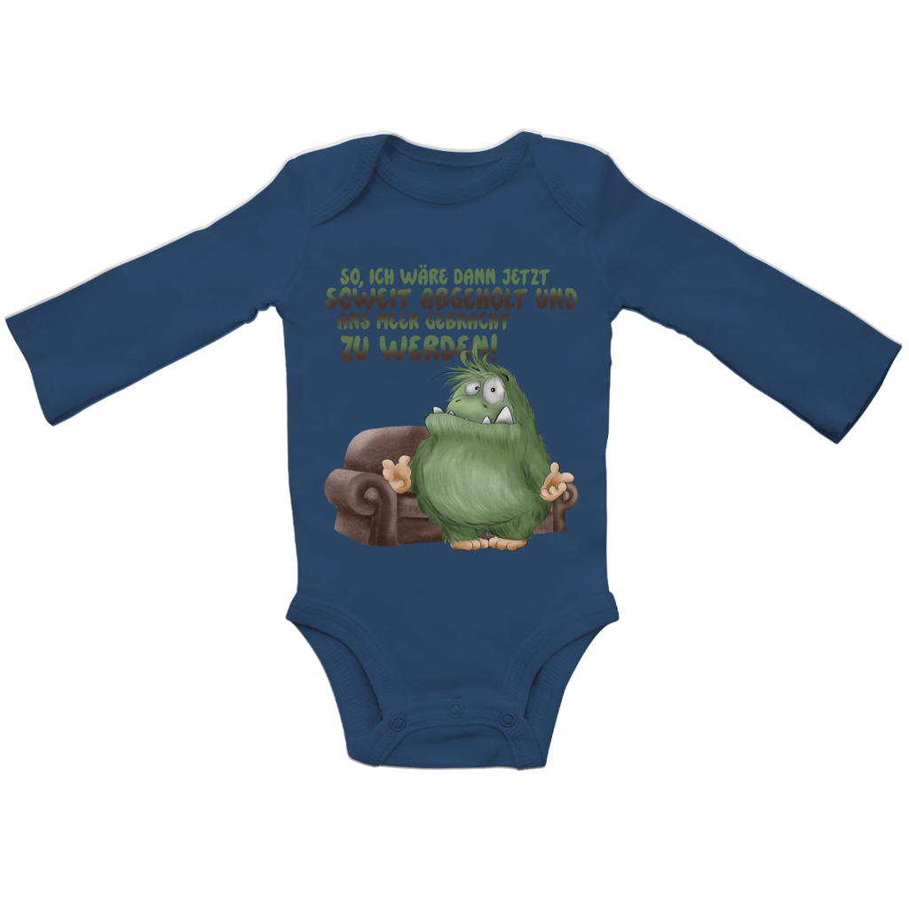 Baby Bio Bodysuite Langarm So, ich wäre dann jetzt soweit abgeholt und an Meer gebracht