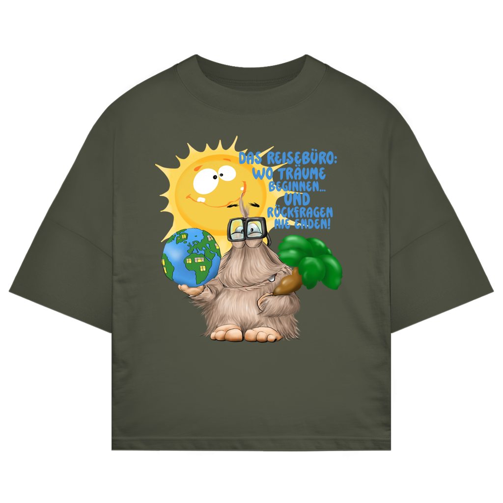 ST/ST Oversize T-Shirt Das Reisebüro: Wo Träume beginnen und Rückfragen nie enden!