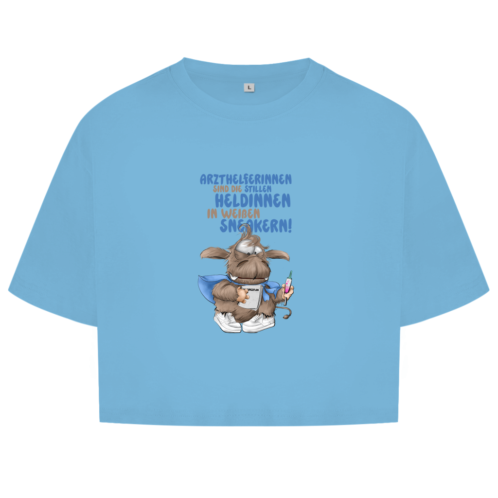 Damen Oversize Crop Top Arzthelferinnen sind die stillen Heldinnen in weißen …