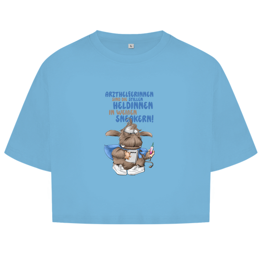 Damen Oversize Crop Top Arzthelferinnen sind die stillen Heldinnen in weißen …