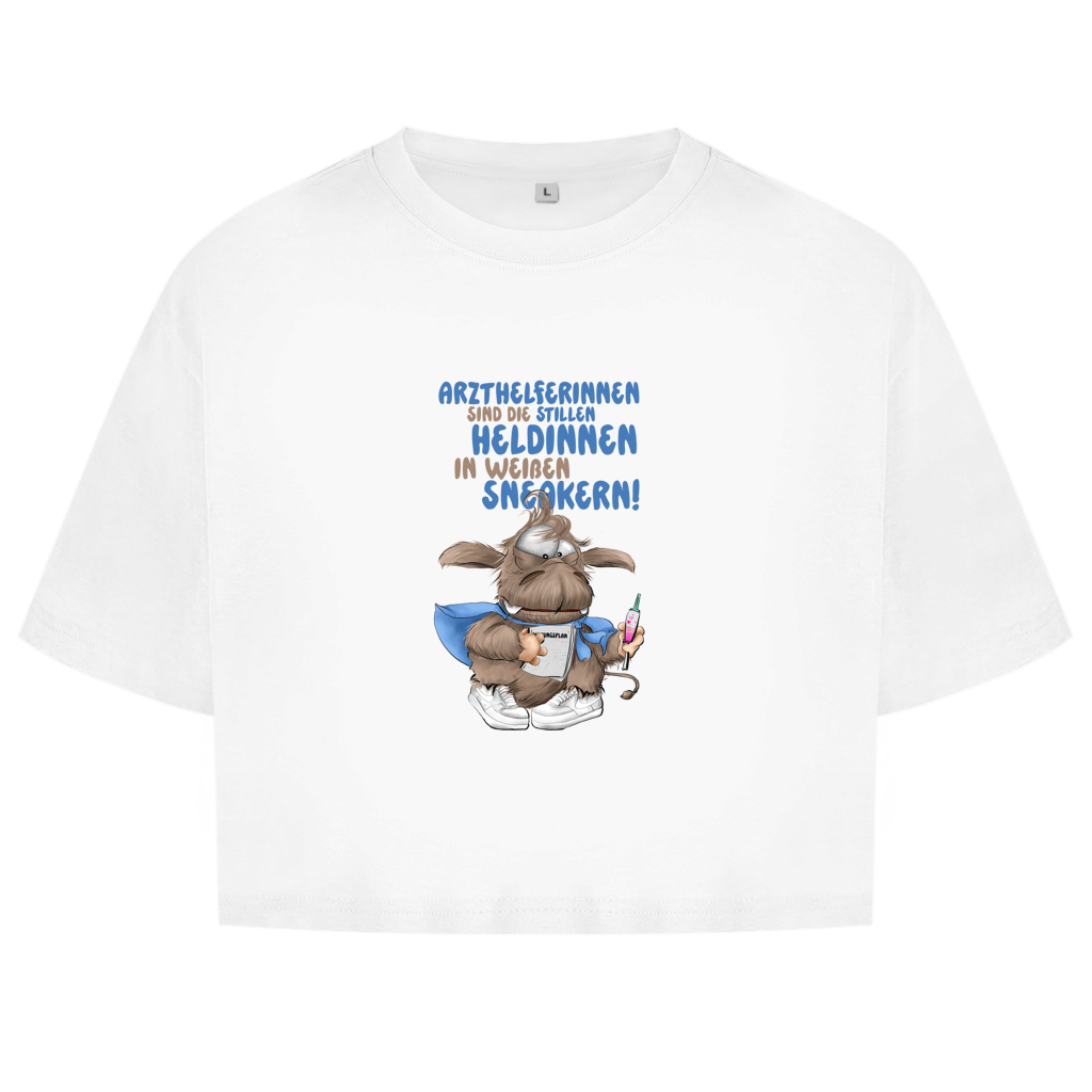 Damen Oversize Crop Top Arzthelferinnen sind die stillen Heldinnen in weißen …