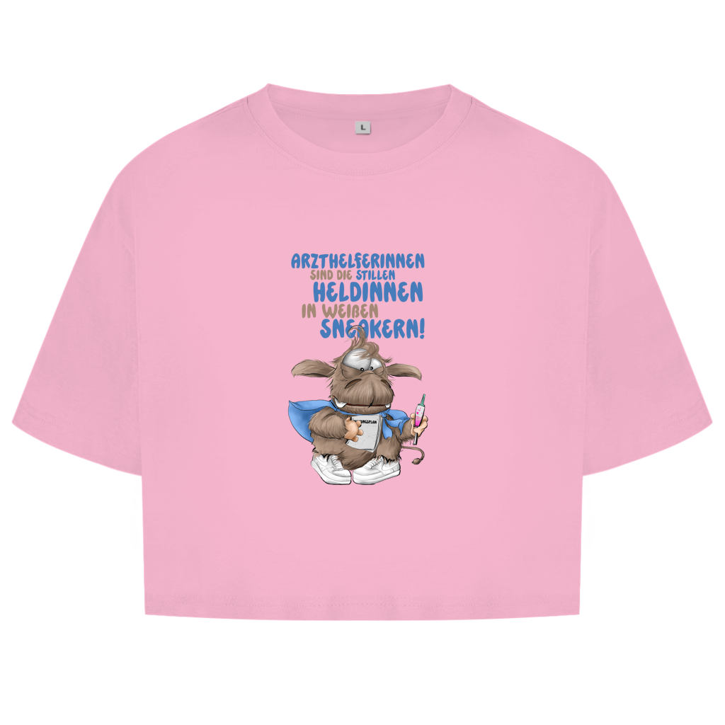 Damen Oversize Crop Top Arzthelferinnen sind die stillen Heldinnen in weißen …