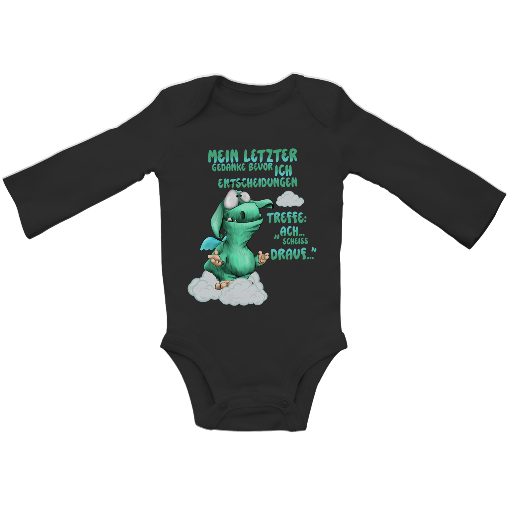 Baby Bio Bodysuite Langarm Mein letzter Gedanke bevor ich Entscheidungen treffe: Ach…